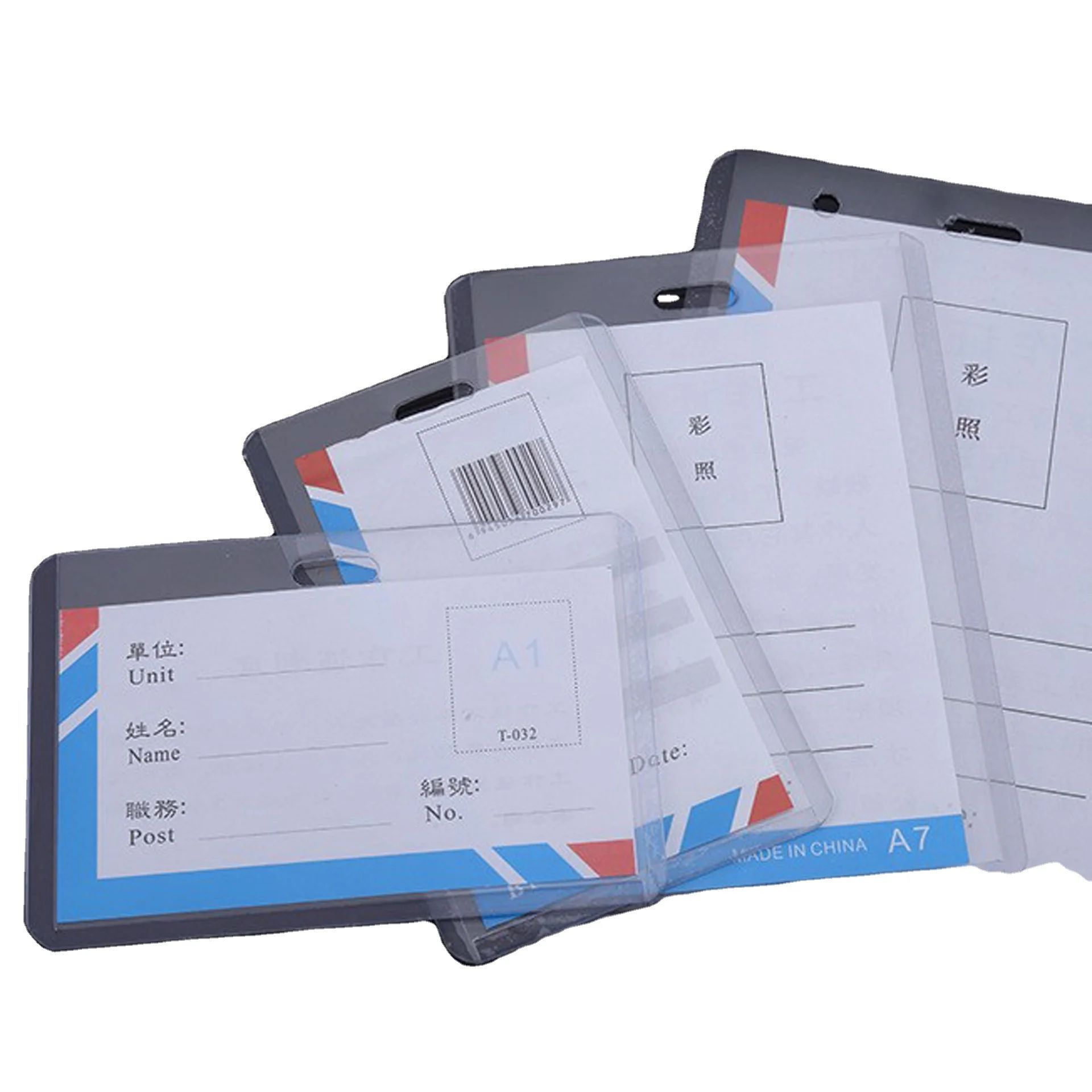 PVC Clear A1-A3 B1-B3 Office Certificate ID Card Hard Case Holders Customizable Plastic Business Card Holder Free Sample
