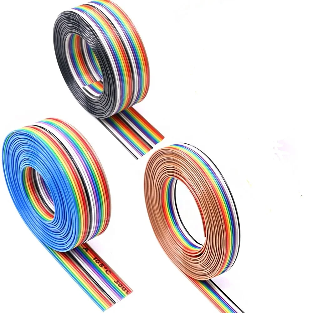 22 AWG 24AWG color cable 5/28 pin 4 pin 14pin flat 16 pin ribbon cable