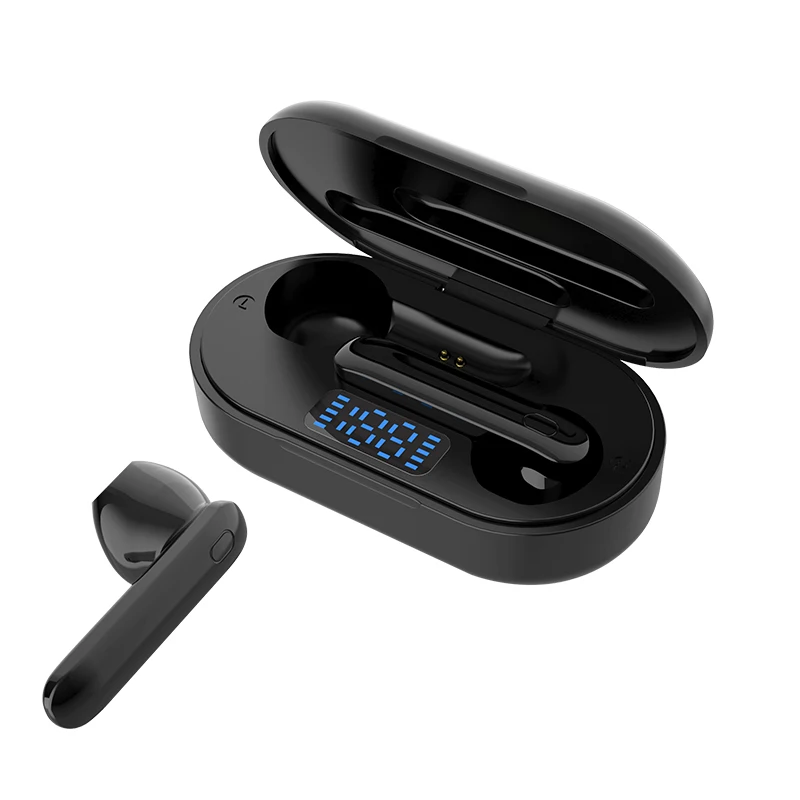 
2020 New Wireless Blue-tooth headset P25 TWS 5.0 Stereo with digital display charging bay earphone 