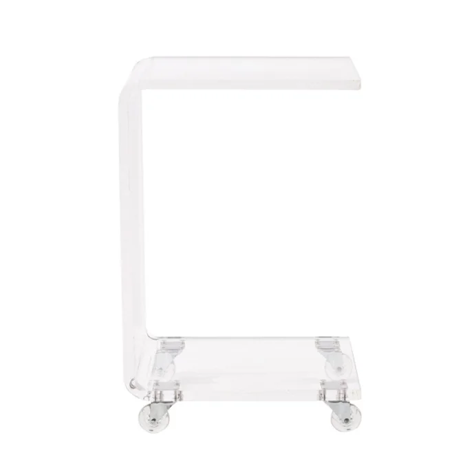 Gaojian Clear Acrylic Bedroom Furniture Lucite Table With Four Wheels Luxury Coffee Table