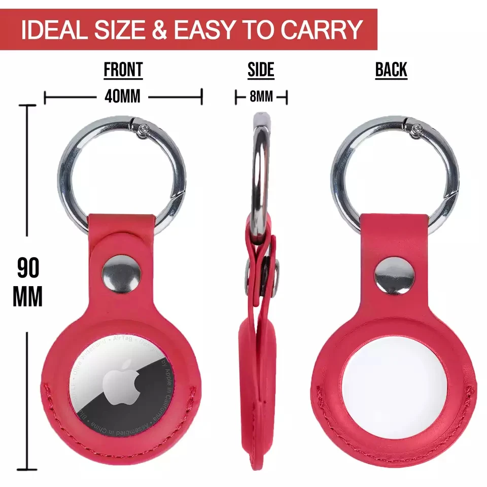 New PU Leather Case Protective Keychain Holder For Airtag Apple