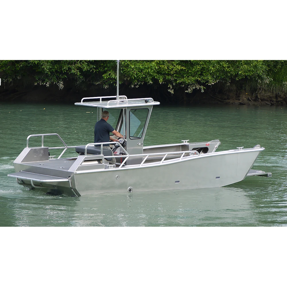 
21ft Landing craft boat aluminum fishing work boat all welded custom boat for sale 