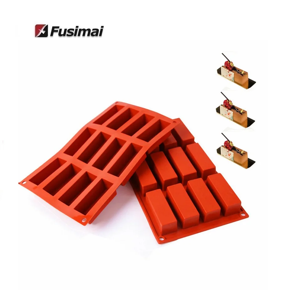 
Fusimai Rectangle Silicone Mold Candle Mould Soap 12 Cavity Chocolate Resin Molde Cake Molds 