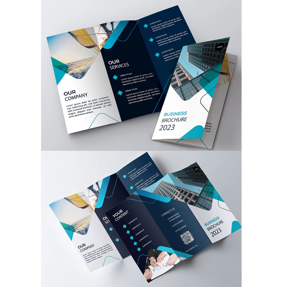 Custom Premium Coated Paper Book Model Number Poster Logo Printed Folding Flyer Catalogue Pamphlet Brochure Instruction Manual