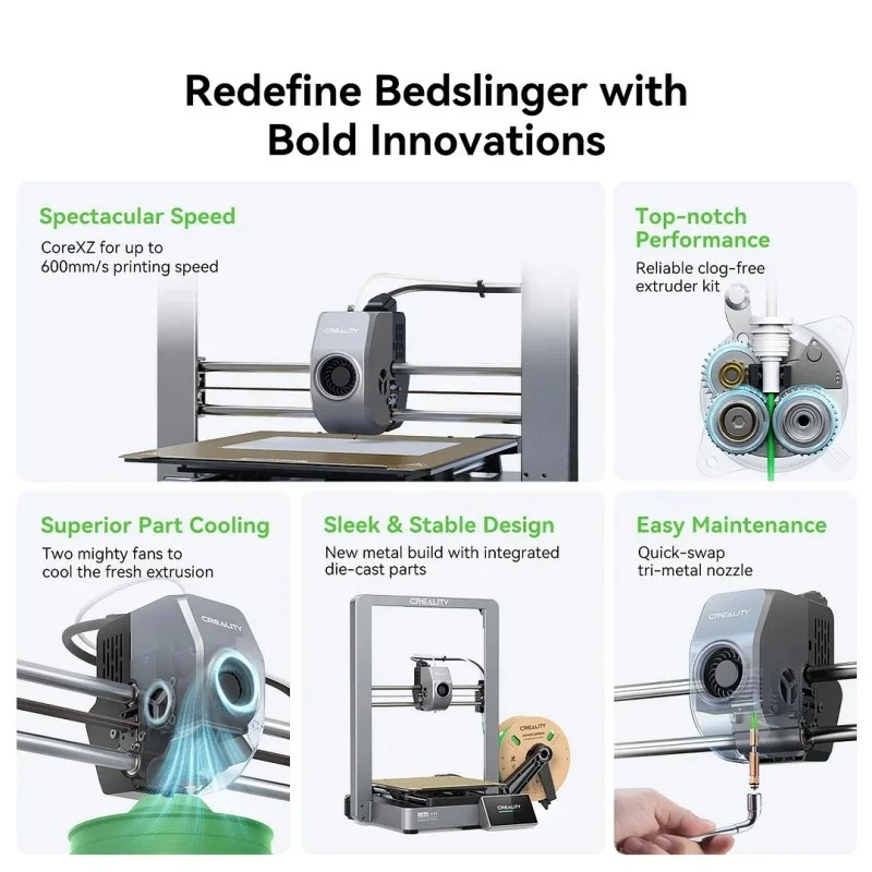 Creality Ender-3 V3 3D Printer  CoreXZ System for 600mm/s High-Speed Printing Fully Automated Belt Tensioning