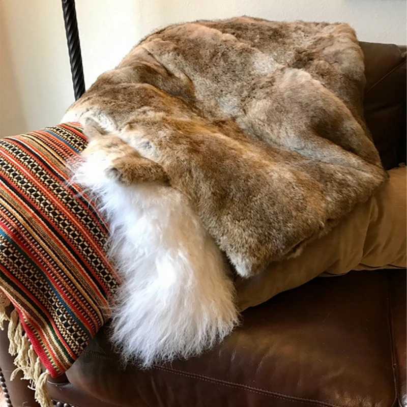 Chinese Manufacturer Rabbit Fur Pelt Rabbits Real Rex Rabbit Fur Plate