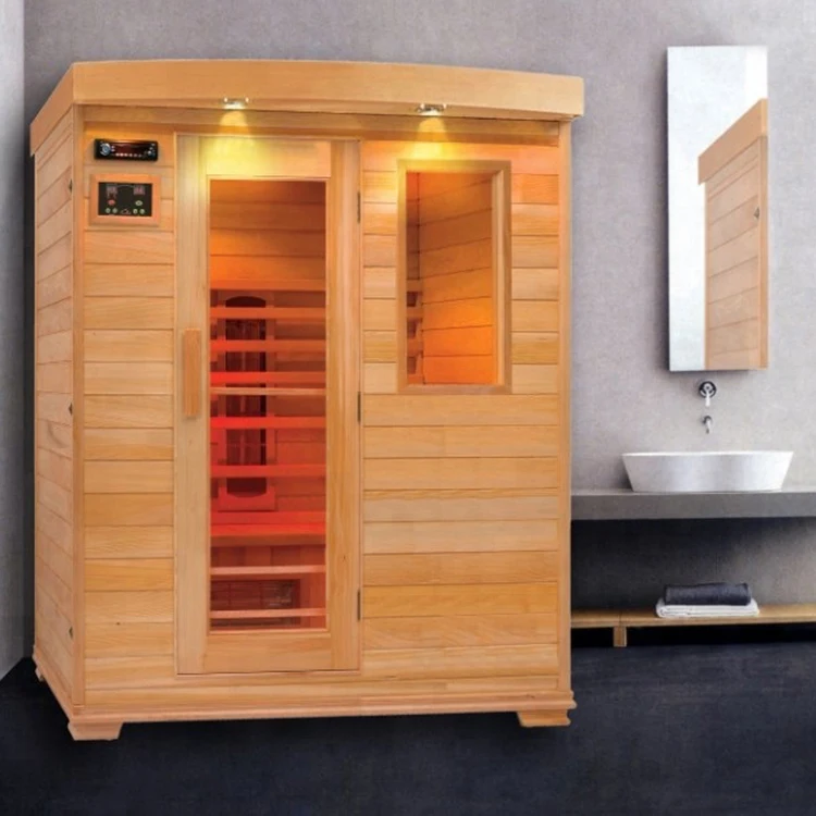 Saunaking Full Spectrum Therapy Indoor 1*3 Persons Sauna Wooden Household dry Red Light Sauna Cabinet Room