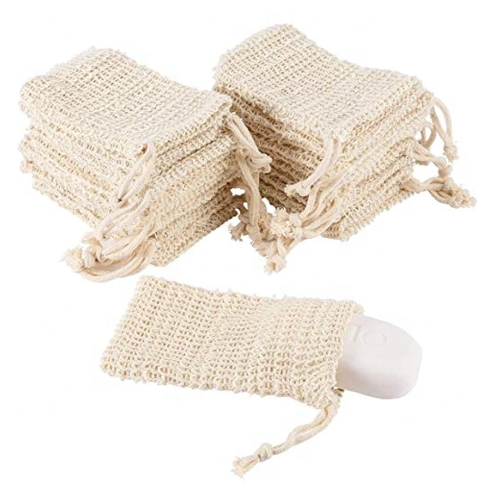 100% из натурального сизаля бамбука махровый мешок для мыла