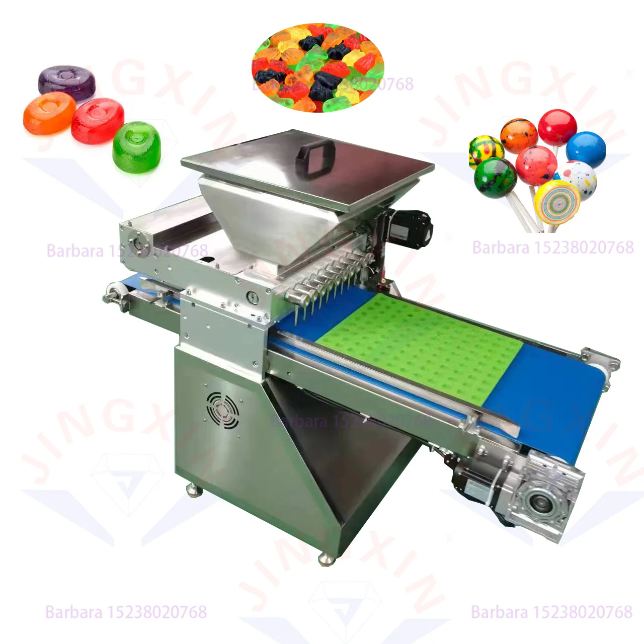 Small  automatic sweet hard soft pop rocks candy gummy chocolate fudge making pouring machine