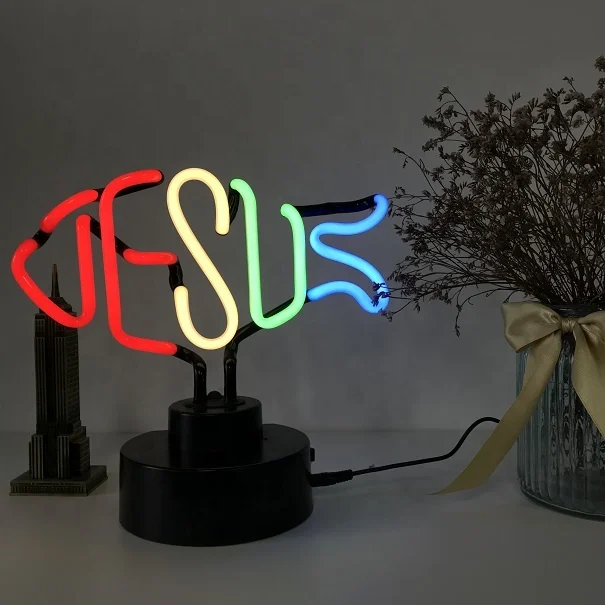 Chinese manufacturer amazon fish pattern custom neon sign factory price glass neon light sign decoration use custom neon lamp