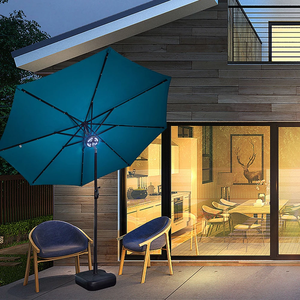 patio umbrella light solar led outdoor waterproof adjustable remote control automatic energy saving durable stylish easy install