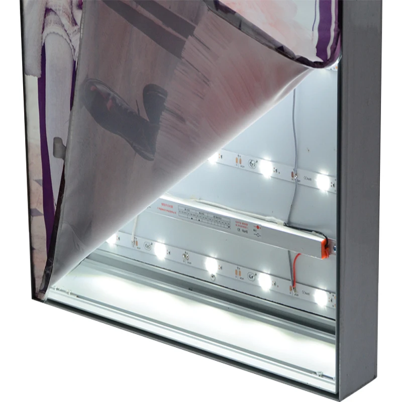 Ultra Thin Picture Frame Backlit  Fabric Wall Led Fabric Light Box