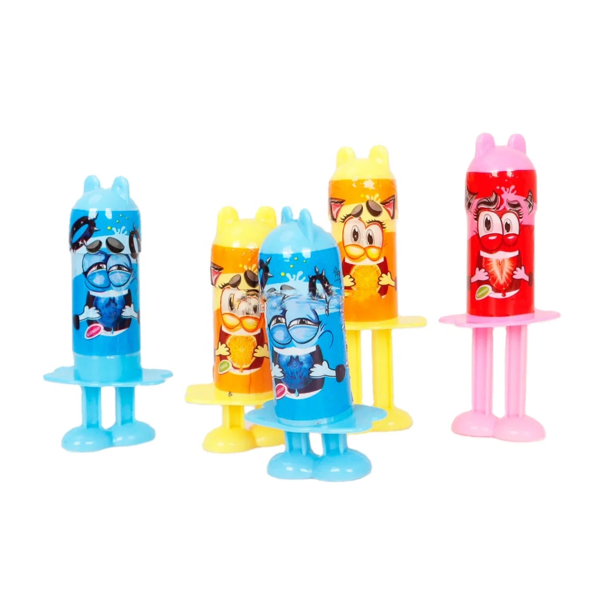 Wholesale price interesting cartoon mix fruity jam jelly liquid candy syringe candy toys kids candy toys kids