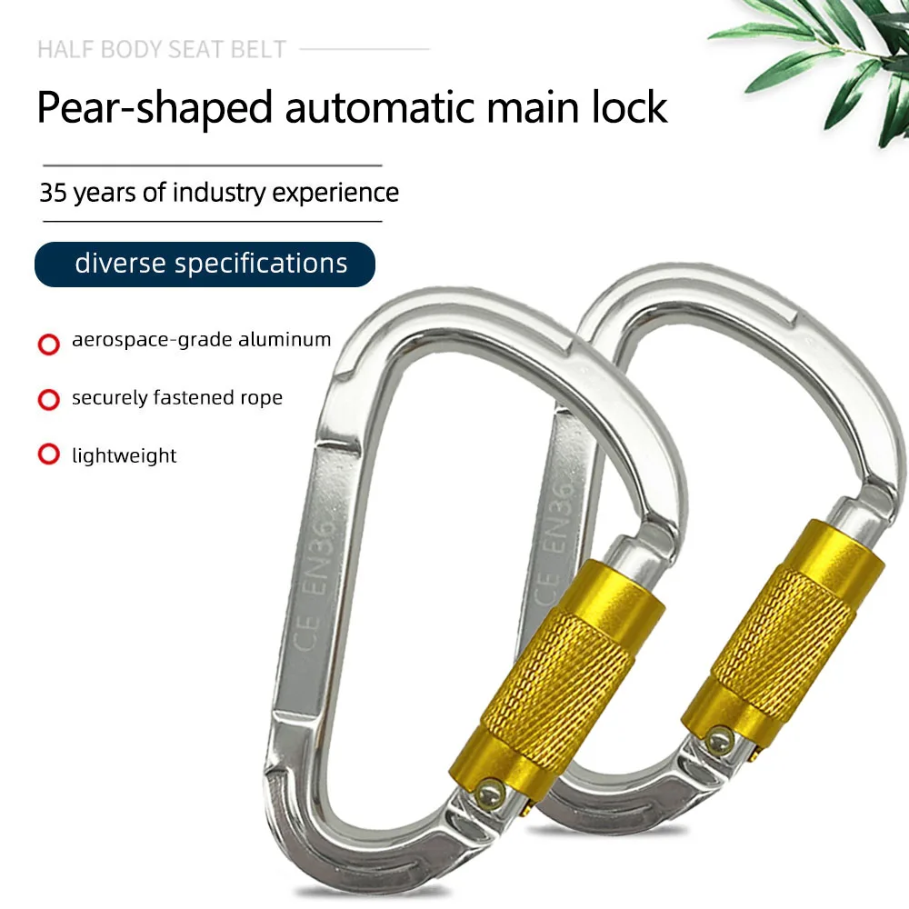 JENSAN Factory Custom Ce Certified Auto Locking Climbing 25kn 7075 Aviation Aluminium Carabiner Hammock Karabiner