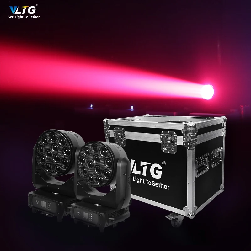 Night Club Lights Disco Move Head Stage Lights Zoom RGBW Led Moving Head Dmx 512 Control For Dj Night Club Wedding Mini Theatre