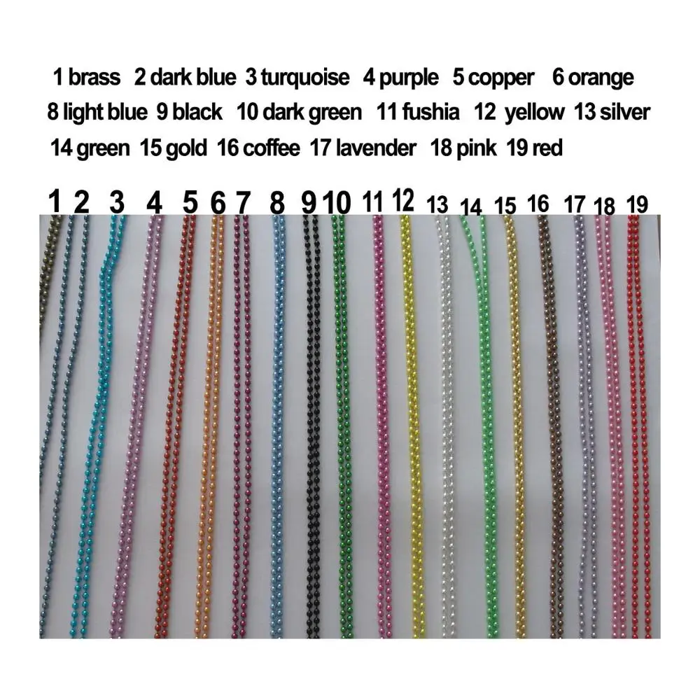 Free shipping 60cm color ball chains