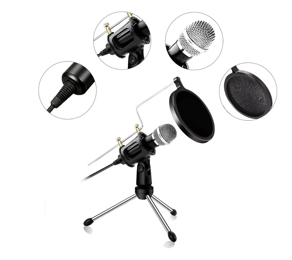 
Xiaokoa Condenser Recording Microphone for Computer Laptop Mac or Windows Studio Microphones 