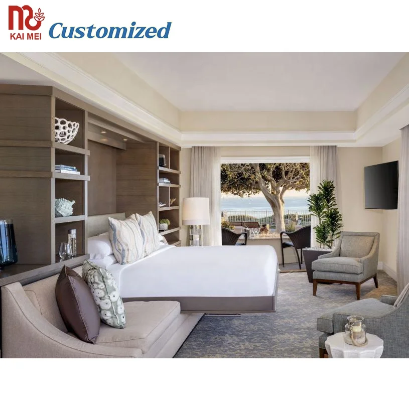 Modern Luxury Custom Wooden Bedroom Furniture Sets 5-Star King Size Hotels Residences Apartments-Foshan Supplier Luxury