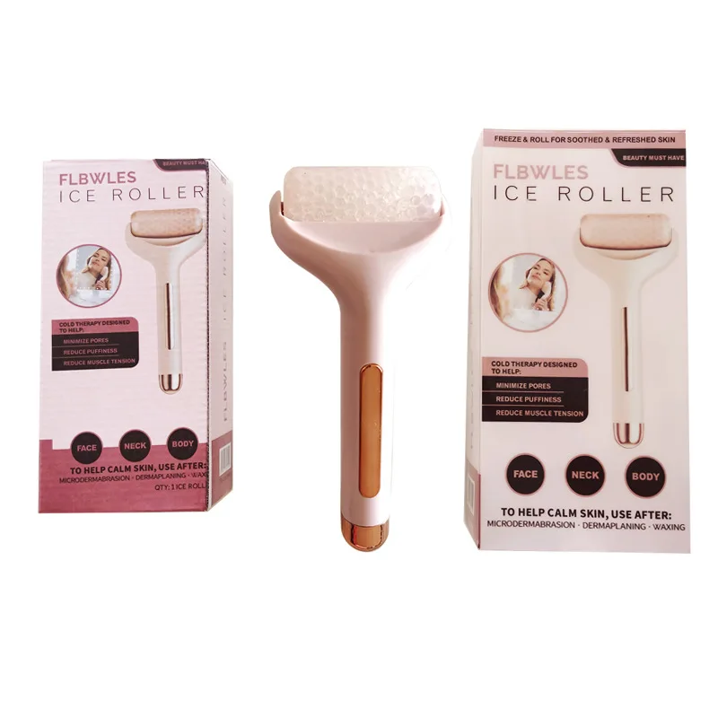 Hot Selling Beauty Care Pink Facial Ice Roller Cool Ice Massager Skin Lifting Tool Anti-wrinkles Beauty Tools