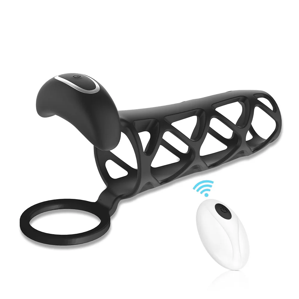 HM APP Cock Ring Time Delay Sperm Locking Penis Ring Massager Wireless Remote Control Vibrating Cock Ring For Men