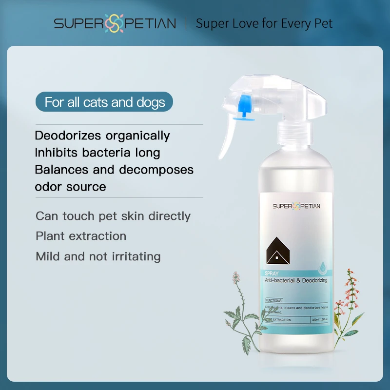 Super Petian  Organic Anti Tick Jasmine & Rosemary Anti-bacterial & Deodorizing Spray