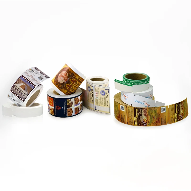 Custom Aluminium Sticker Label Logo Sticker Rolls PVC Vinyl Film for Brand Advertising Commercial Household Design