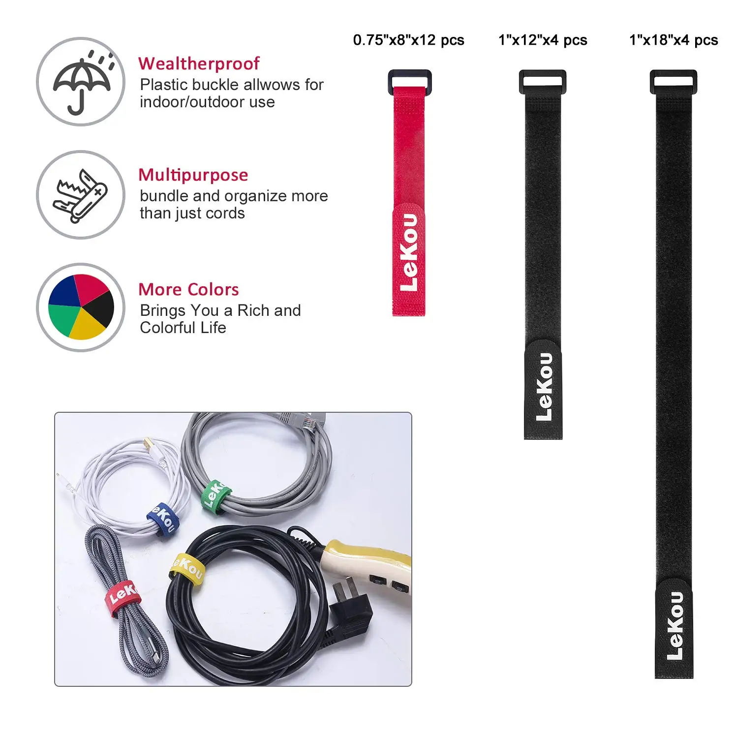 Многоразовые и регулируемые крепежные кабельные стяжки многоцелевой крюк и петля