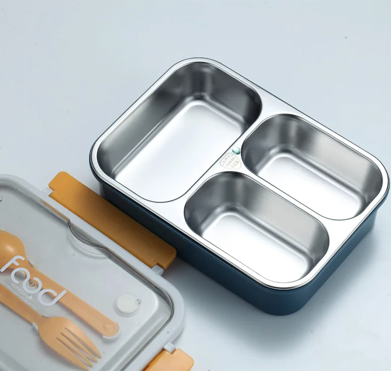 Food heating box kid tiffin lunch box bento box stainless steel leak proof food containers in bulk