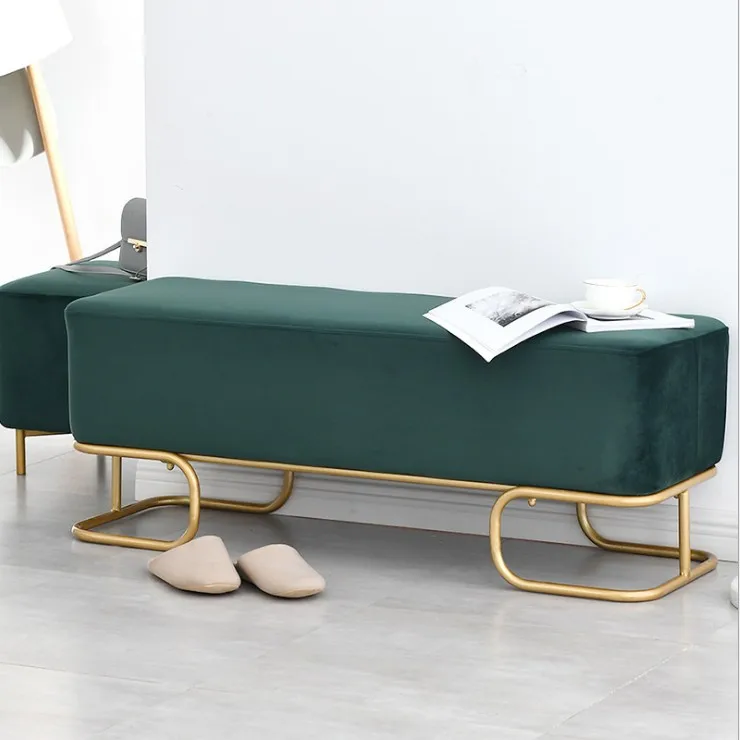 Custom furniture Nordic fashion high-end stainless steel foot clothing store cloth bench household replacement stool