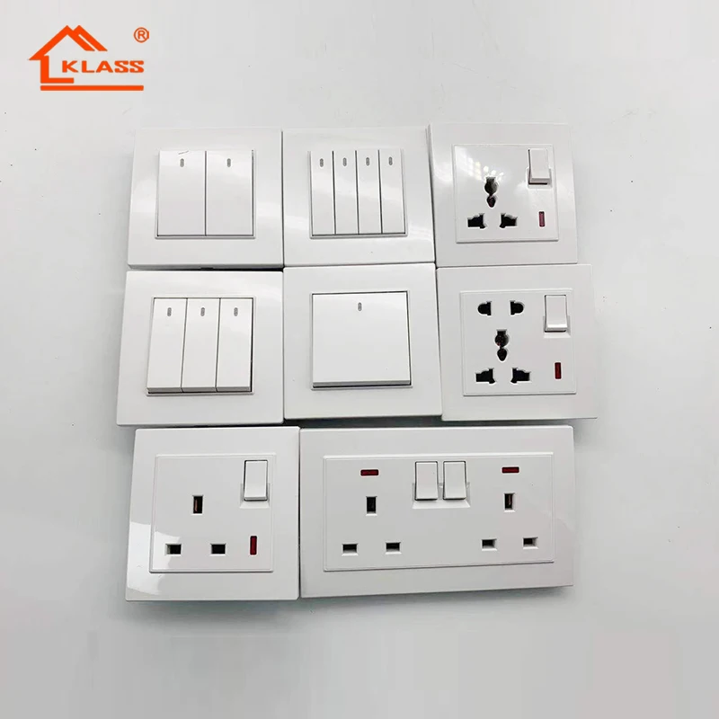 Factory New Design 1gang 1way electrical plate switch UAE country import wall switch with CE certification