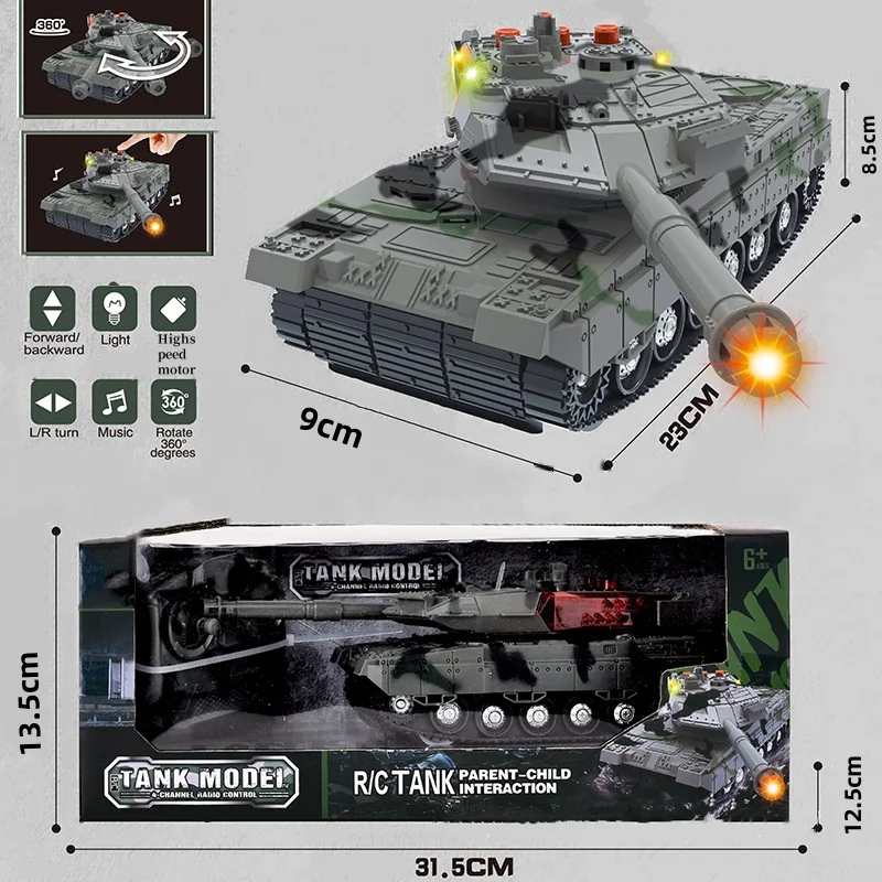 Cheap Made In China Lighting Music Features Usb Charger Enhanced Play Experience Four-Channel Rc Tank