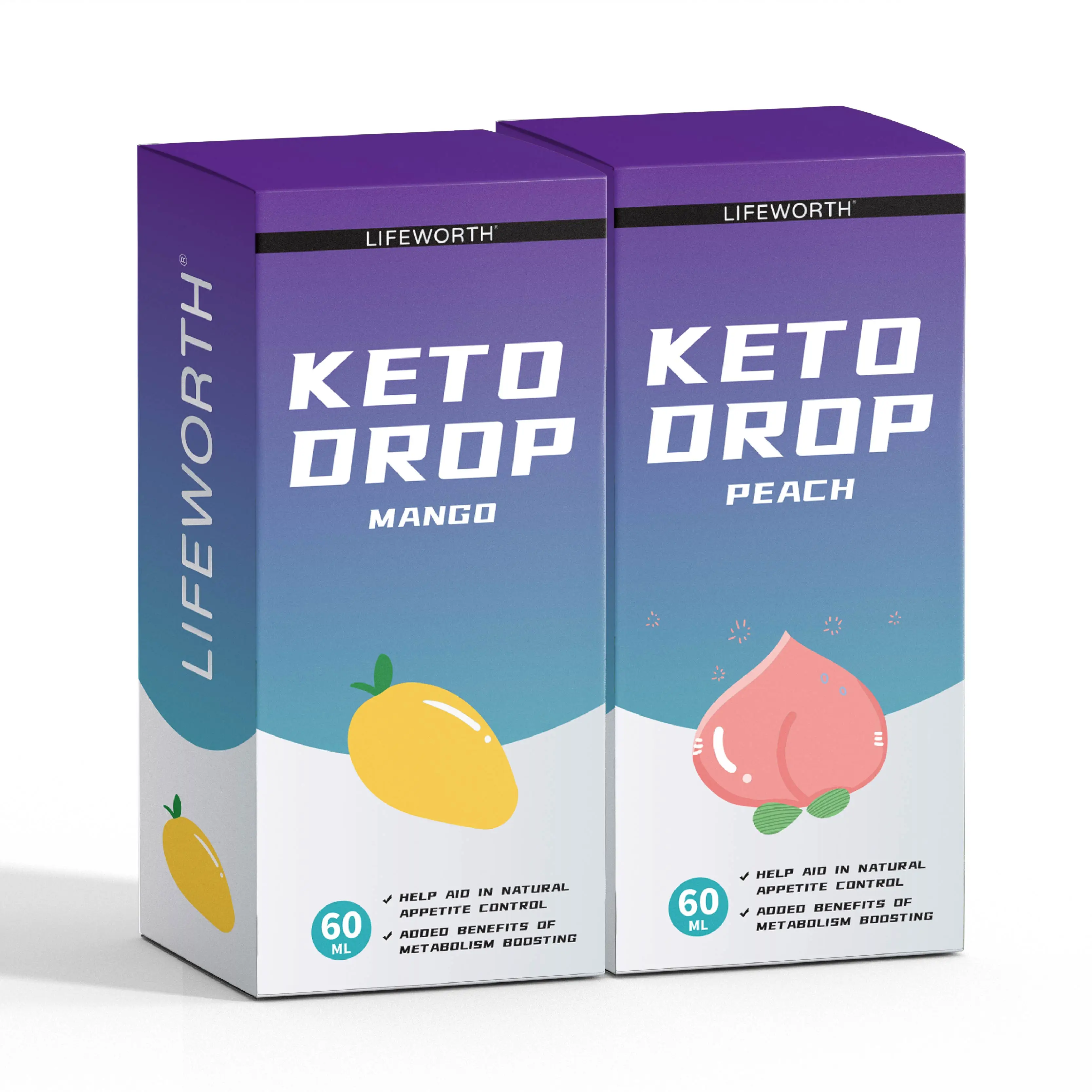 Lifeworth OEM pre workout supplement Raspberry flavor keto bhb drops