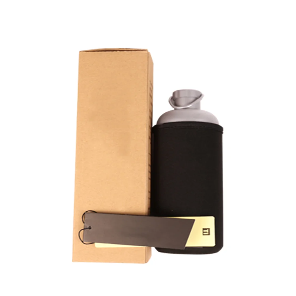 400ml/14fl oz lightweight camping drinkware with handle pure titanium bottle