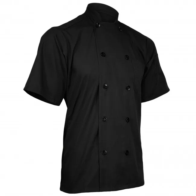 Black chef uniform chef clothes chef coat / jacket short sleeve uniforms cooking clothes clothing
