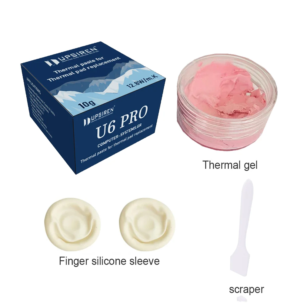 Тепловая панель UPSIREN U6 PRO для графической карты GPU BTC, сменная, не проводящая, толщина по индивидуальному заказу, высокая производительность 20 г