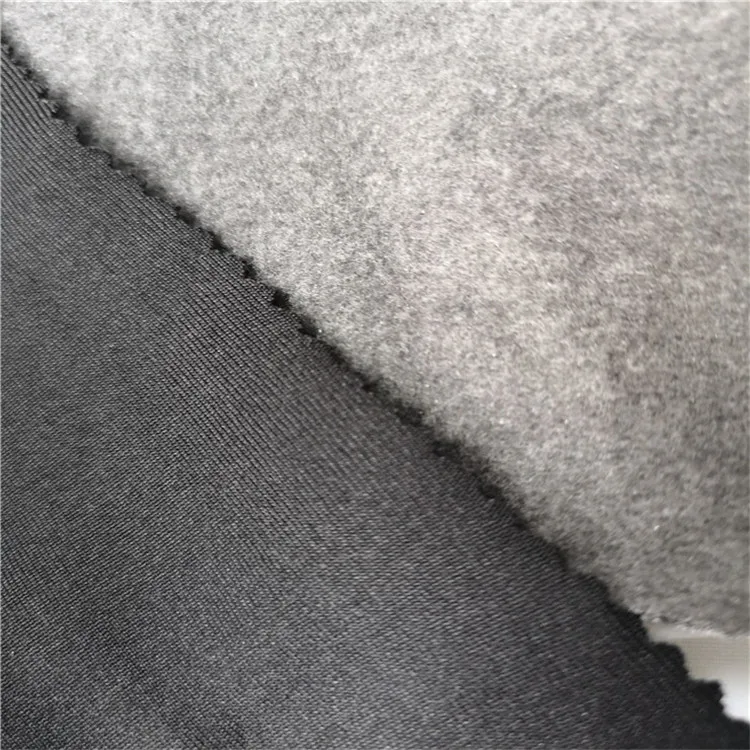 180gsm DTY Polyester Brushed Fabric One Side Fleece Super Soft Polyester Spandex Fabric