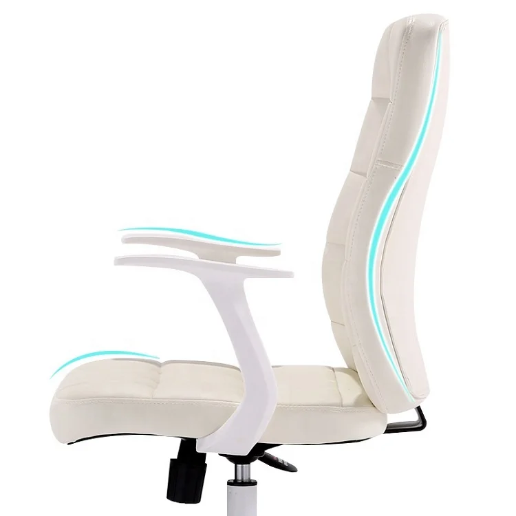 Современный модный дизайн, оптовая продажа, поо, поворотный компьютерный ПК стул, офис руководителя, белый сетчатый кожаный эргономичный стул для офиса