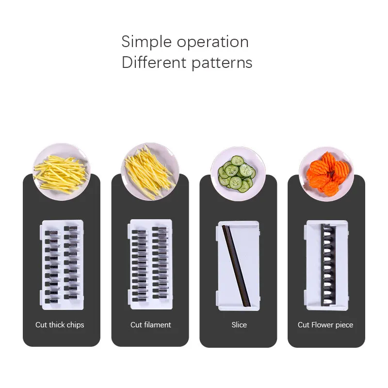 Multi-function vegetable chopper household kitchen vegetable washing vegetable cutting dual-use shredder potato grater