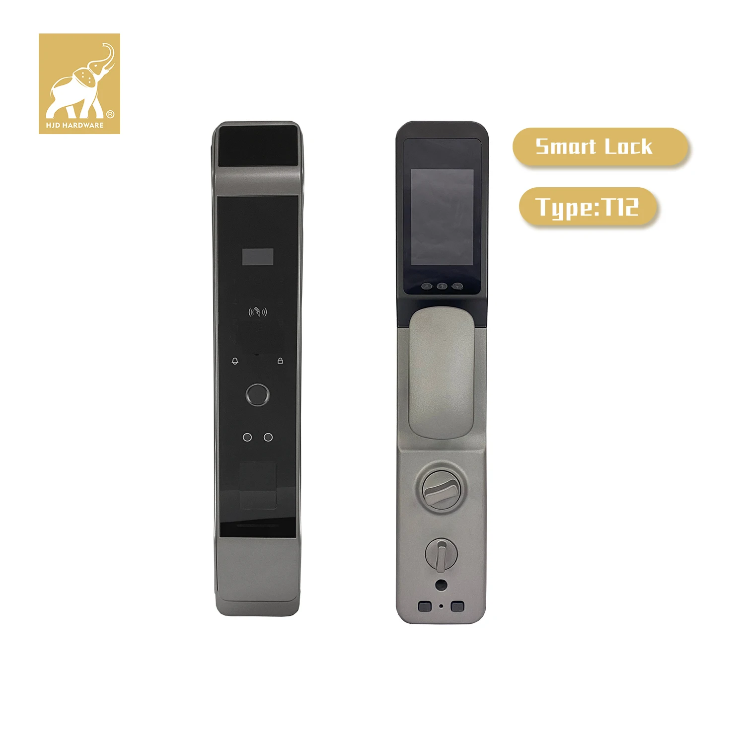 HJD Electronic Lock Waterproof WiFi App Access Control Password Fingerprint Recognition Face Recognition Aluminum smart lock