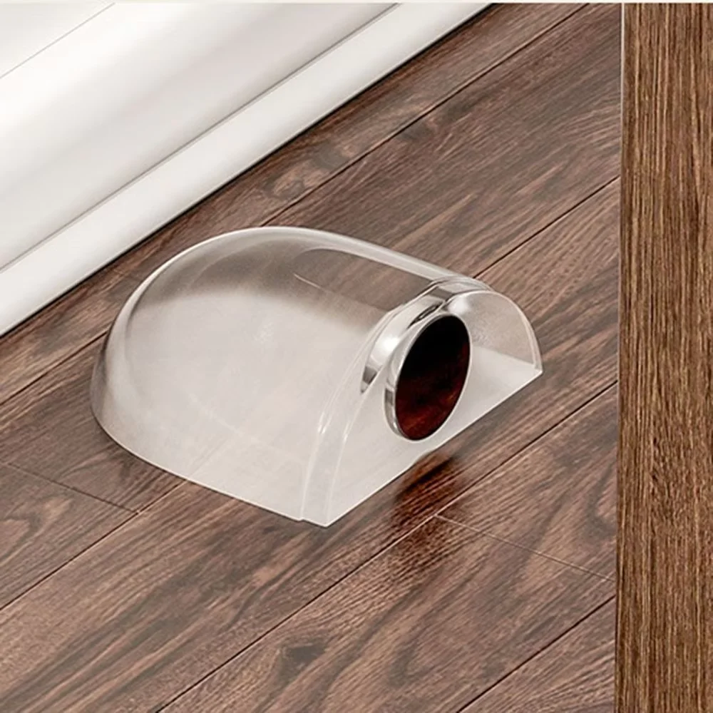 Newest Anti Collision Round Transparent Adhesive Silicone Door Stop With Magnetic Door Stoppers