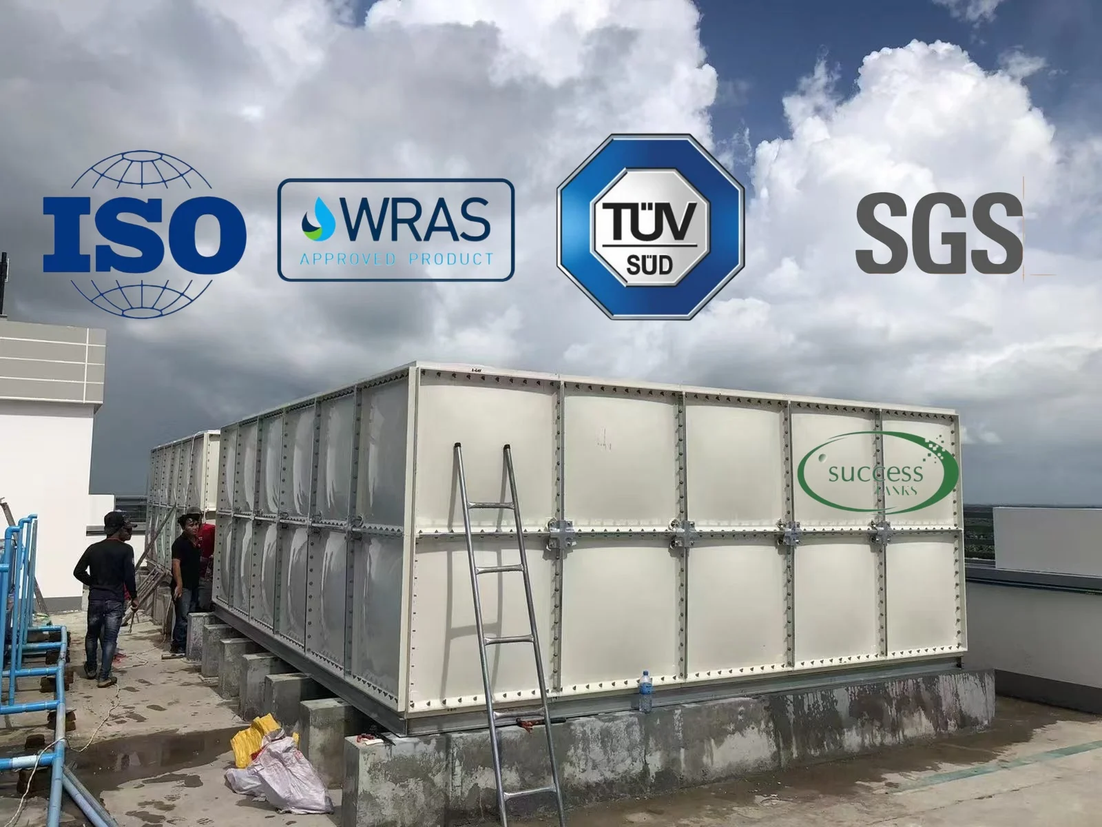 Factory Price Assembled FRP GRP Water Tank Insulation 50000 Liter Gallon Rectangular Reinforced Water Storage Tank Agriculture