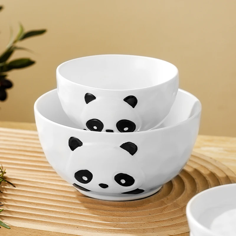 Lovely Panda Plate Ceramic Tableware Dinner Dish Dinnerware Set for Child