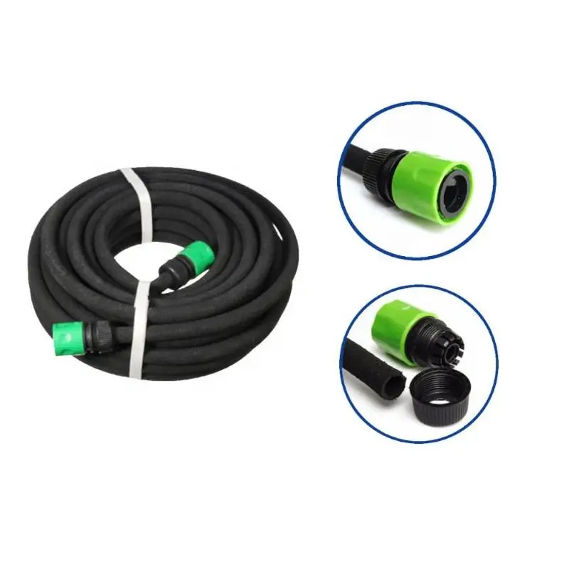 New Black Porous Soaker Hoses Hose 50Ft 5/8 For Garden Greenhouse Plant Soil And Root Watering