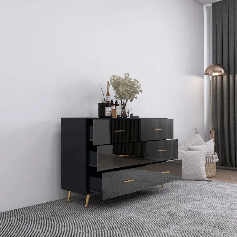 Wooden 6 Drawer Dresser, Modern Bedroom Living Room Furniture, Living Room Cabinet