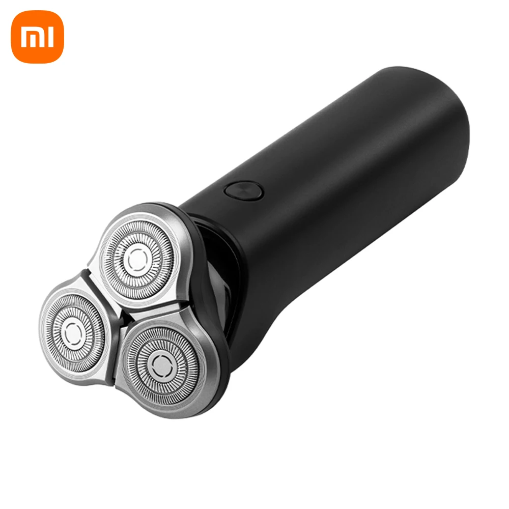 Мужские электробритвы Xiaomi Mi перезаряжаемая двойная и сухая Бритва для бороды электрическая бритва Mijia