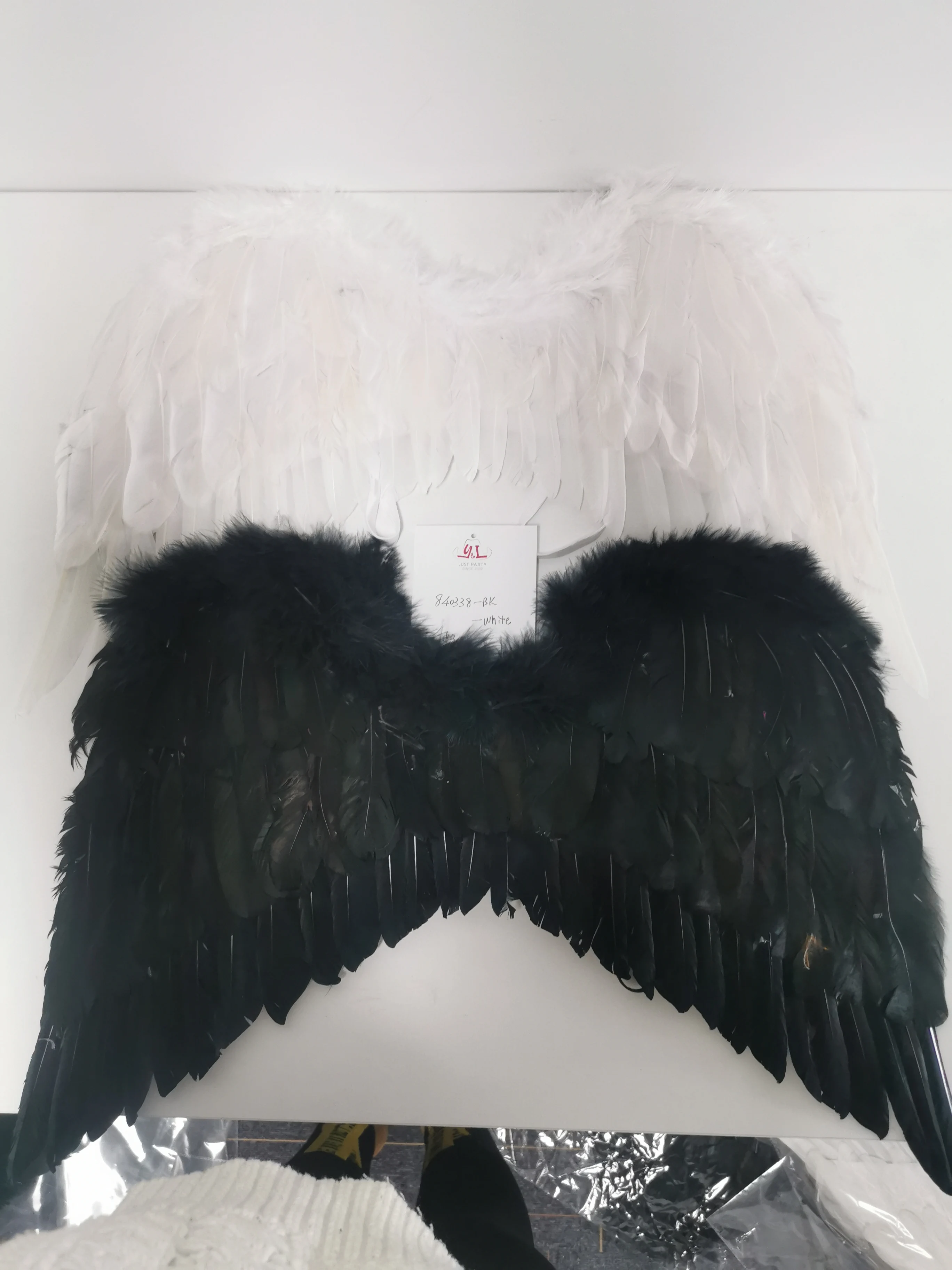 Halloween Cosplay Party Accessories White Guardian Angel Feather Wings