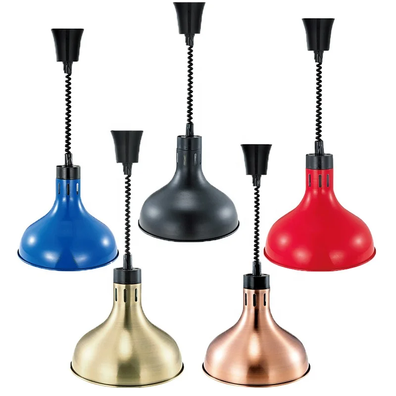 Fashion style hotel Kitchen equipment stretch heating lamp bulb 250W 275W 375W electric Infrared food buffet hanging heat lamp