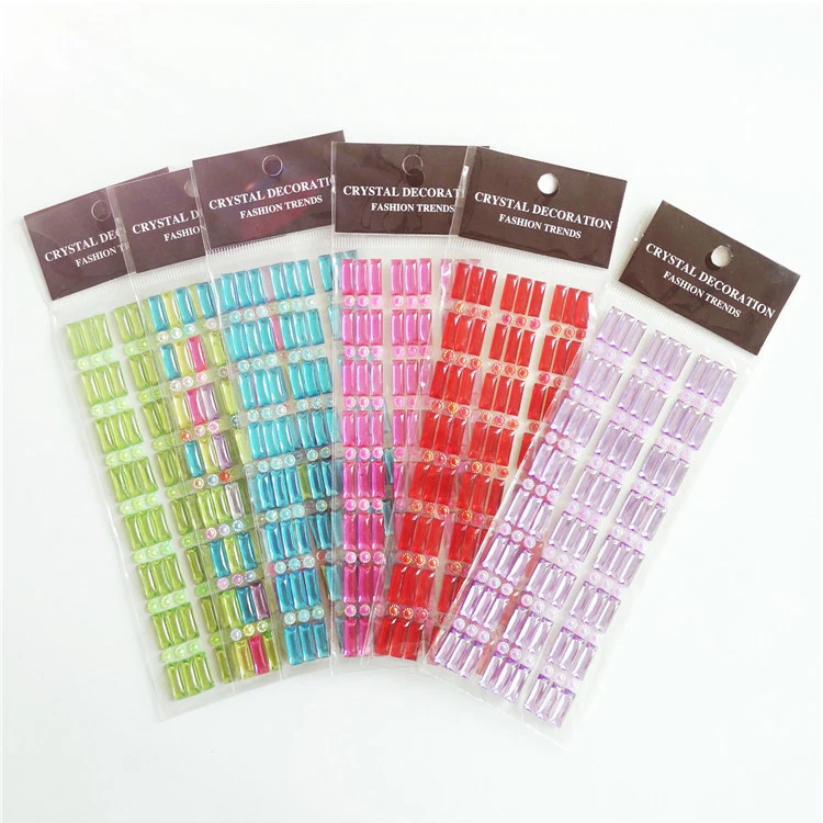 Wholesale colorful rhinestone DIY acrylic customized stone diamond decoration sticker