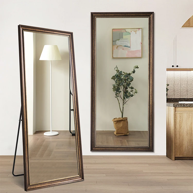 Hot sale antique vintage silver large standing tall floor full length dressing mirror