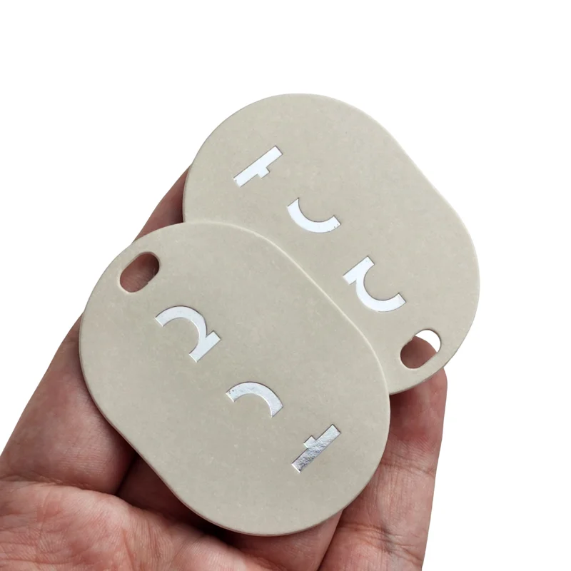 Luxury Customized Logo Grey Cotton Paper Round Paper Hang Tags for Clothing with Logo Printing and String